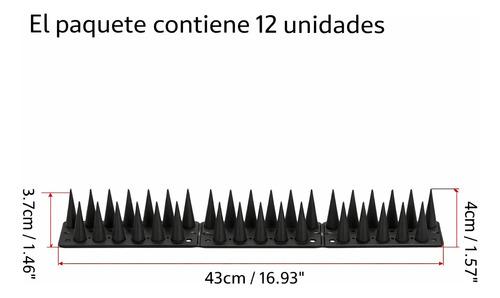Pinchos Espanta Palomas Ahuyenta Pajaros X12 Ud + Pegamento Negro miniatura 3