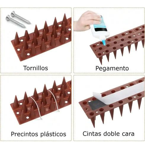Pinchos Espanta Palomas Ahuyenta Pajaros X12 Ud + Pegamento Negro miniatura 6