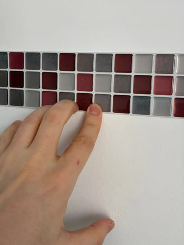 Placa Autoadhesiva Mosaico 3d Guarda Pared Impermeable 6ud miniatura 2
