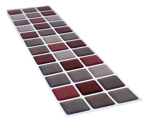 Placa Autoadhesiva Mosaico 3d Guarda Pared Impermeable 6ud miniatura 5