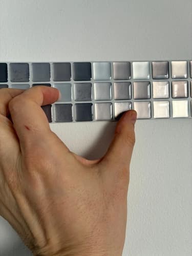 Placa Autoadhesiva Mosaico 3d Guarda Pared Impermeable 6ud miniatura 7