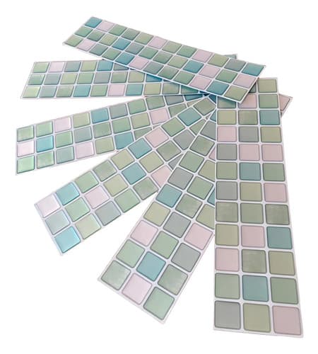 Placa Autoadhesiva Mosaico 3d Guarda Pared Impermeable 6ud miniatura 10