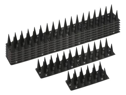 Pinchos Ahuyenta Pájaros Palomas Negro + Pegamento Bridas X6 Negro - imagen 1