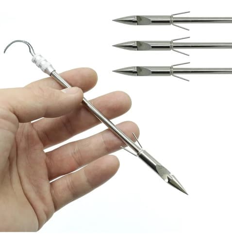 Dardos Para Pesca De Acero Inoxidable Bowfish Plateado