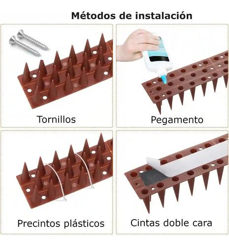 Pinchos Ahuyenta Palomas Espanta Pajaros X6 Unid + Pegamento miniatura 3