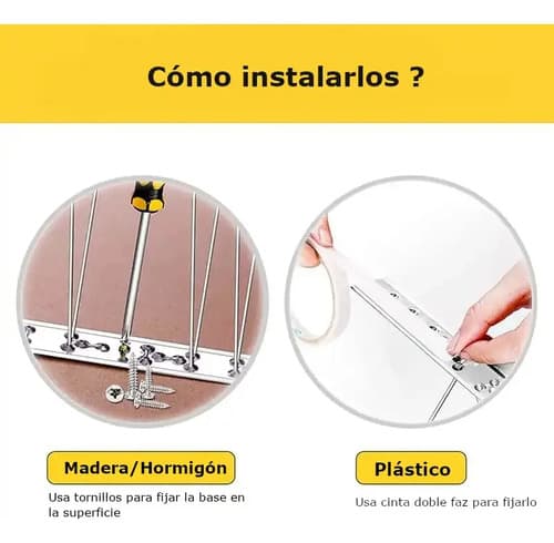 Púas Ahuyenta Palomas Aves Pinchos De Acero Inoxidable X10 miniatura 4