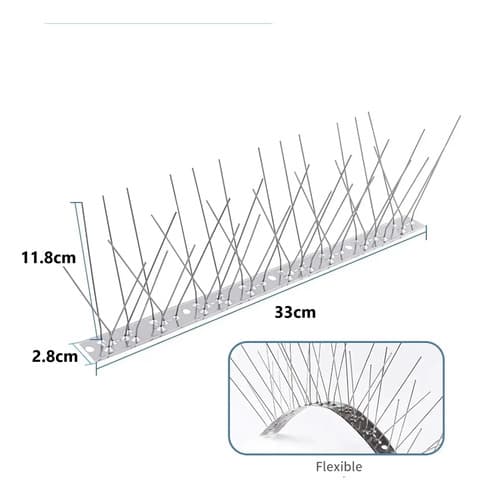 Púas Ahuyenta Palomas Aves Pinchos De Acero Inoxidable X10 miniatura 5