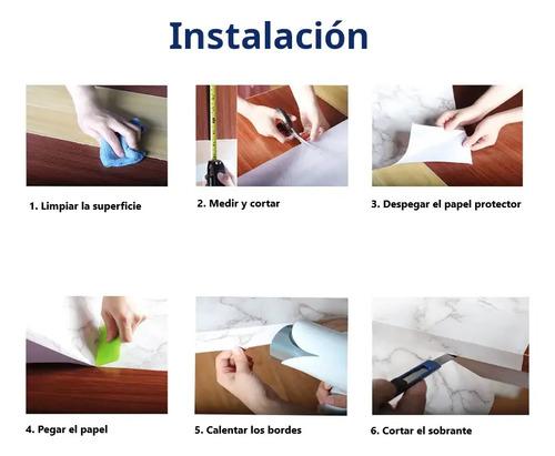 Papel Adhesivo Marmol Impermeable Y Resistente Al Calor 2mts miniatura 10