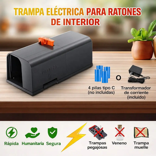 Trampa Para Ratones Eléctrica A Pila Reutilizable Y Potente miniatura 5