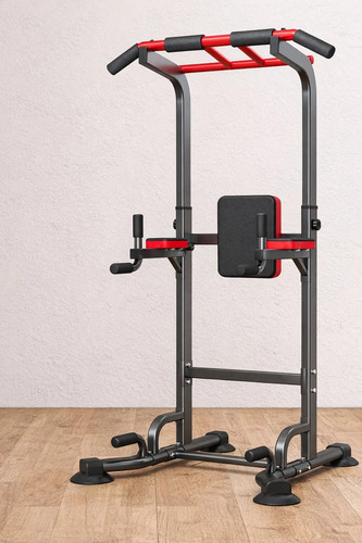 Maquina Para Dominadas Pullups Biceps Triceps Multifuncion Negro Y Rojo