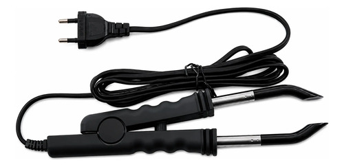 Plancha térmica para extensiones de keratina con cable de alimentación y dos cabezales cilíndricos redondeados