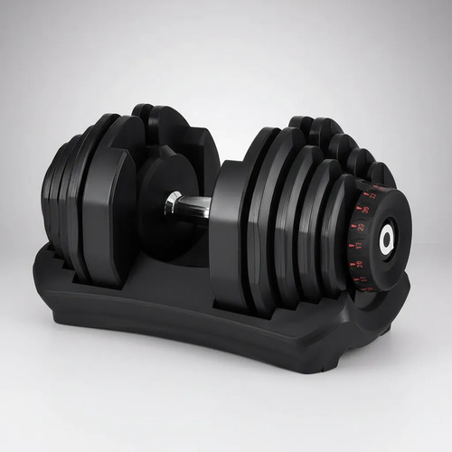 Mancuerna Ajustable 5 A 40 Kg Con Base Fitness Hogar Gym Negro - imagen 1