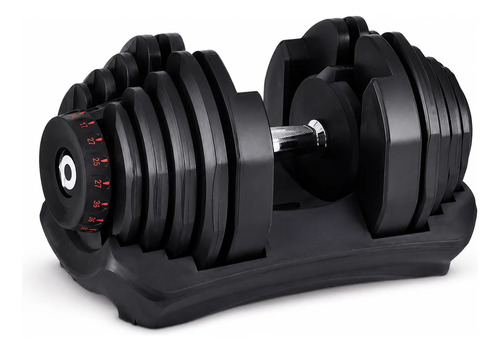 Mancuerna Ajustable 5 A 40 Kg Con Base Fitness Hogar Gym Negro miniatura 2