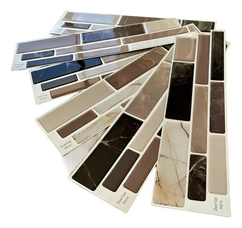 Guarda Autoadhesiva Mosaico 3d Para Pared Baño Cocina 1.8mts Mosaico - imagen 1