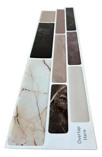 Guarda Autoadhesiva Mosaico 3d Para Pared Baño Cocina 1.8mts Mosaico miniatura 3