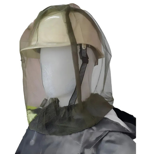 Gorro Sombrero Antimosquitos Cabeza De Red Mosquitero Facial Caza Pesca Camping Lembú Safety Verde Musgo Un Malla - imagen 1