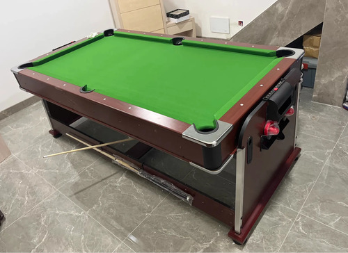 Mesa De Pool Billar 4 En 1 Ping Pong Tejo Comedor miniatura 2