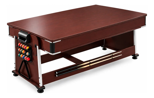 Mesa De Pool Billar 4 En 1 Ping Pong Tejo Comedor miniatura 7