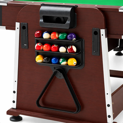 Mesa De Pool Billar 4 En 1 Ping Pong Tejo Comedor miniatura 8