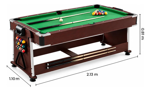 Mesa De Pool Billar 4 En 1 Ping Pong Tejo Comedor miniatura 10