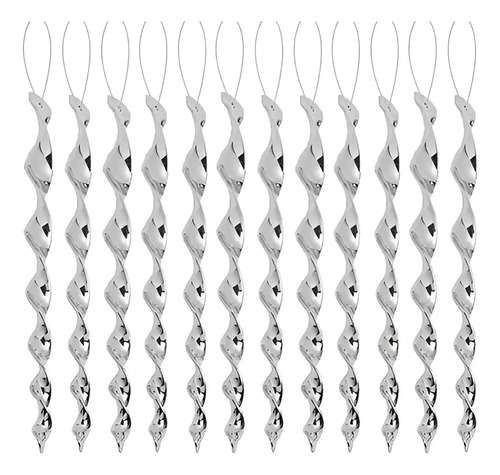 Doce varillas espanta aves holográficas con forma de espiral y gancho superior para instalación