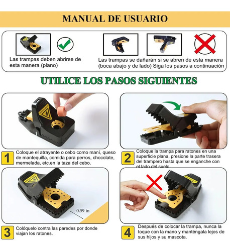 Pack 4 Trampas Ratas Grandes Y Ratones Reforzadas Exterior miniatura 3