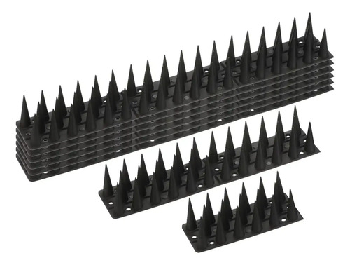 Pinchos Ahuyenta Pájaros Palomas Negro + Pegamento Bridas X6 - imagen 1