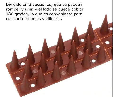 Púas Ahuyenta Palomas Pájaros Blanco + Pegamento Bridas X6 miniatura 5