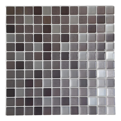 Paleta de colores de azulejos autoadhesivos de mosaico para baño y cocina, con tonos de marrón, gris y beige