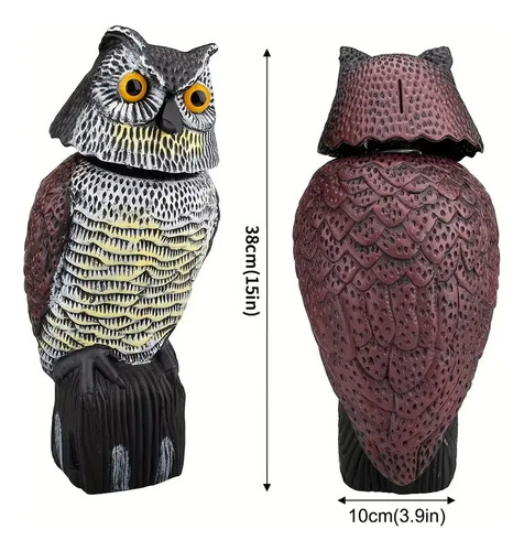 Pack Búho Espanta Palomas Y Aves + Cinta Ahuyentadora 110m miniatura 5