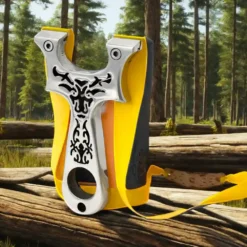 Resortera de acero inoxidable para tirar piedras y balines.