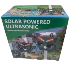 Caja del repelente ahuyentador ultrasónico para pájaros y animales