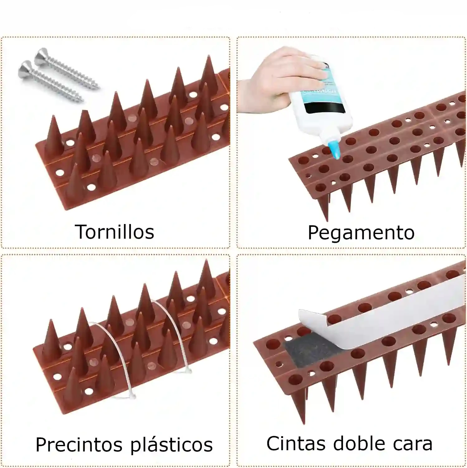 Métodos de instalación de pinchos plásticos