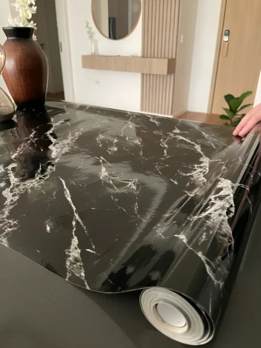 Papel Adhesivo Marmol Impermeable Y Resistente Al Calor 10m