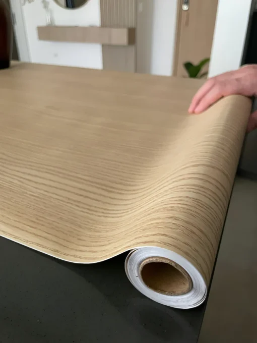 Papel Autoadhesivo Madera Con Textura Resistente Al Calor 5m