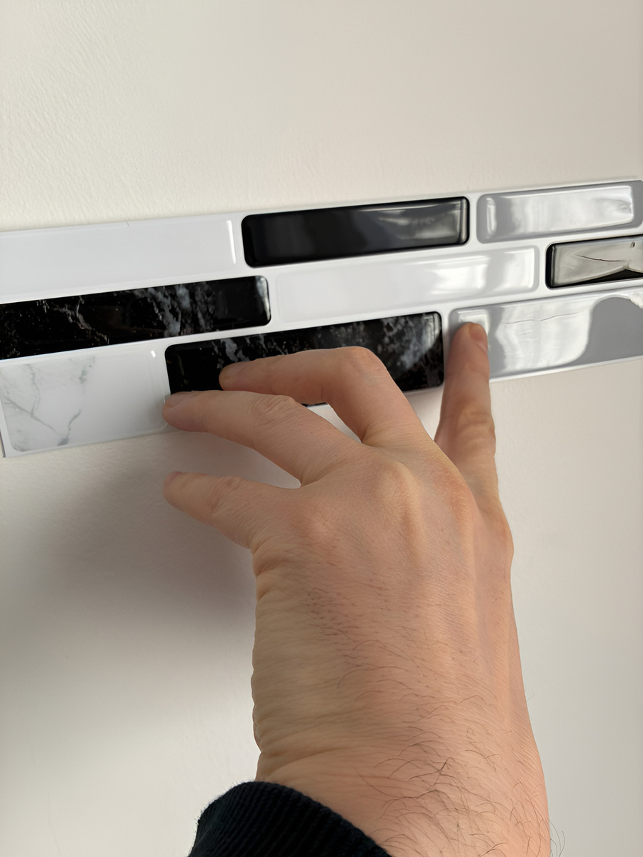 Guarda Autoadhesiva Mosaico 3d Para Pared Baño Cocina 1.8mts - Imagen 8