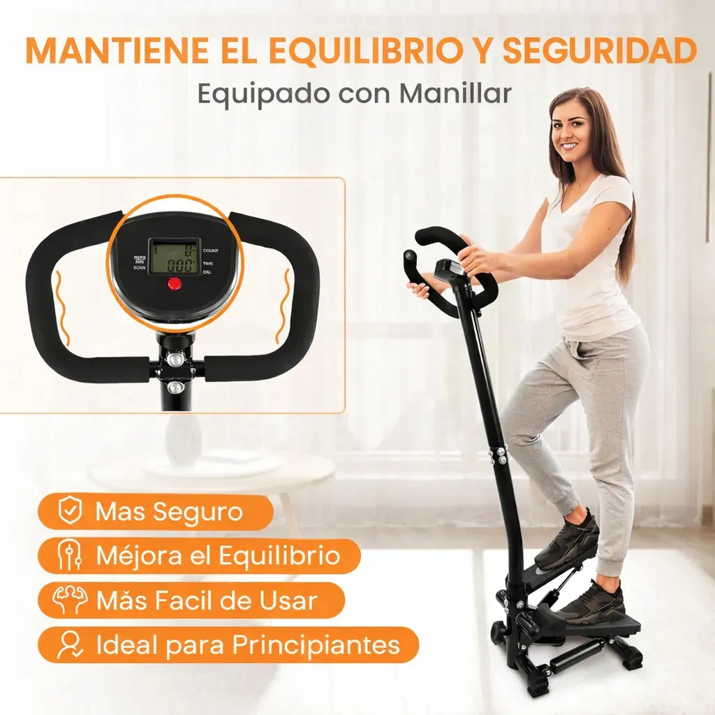 Caminador Cardio Mini Con Manillar Y Contador Digital - Imagen 2