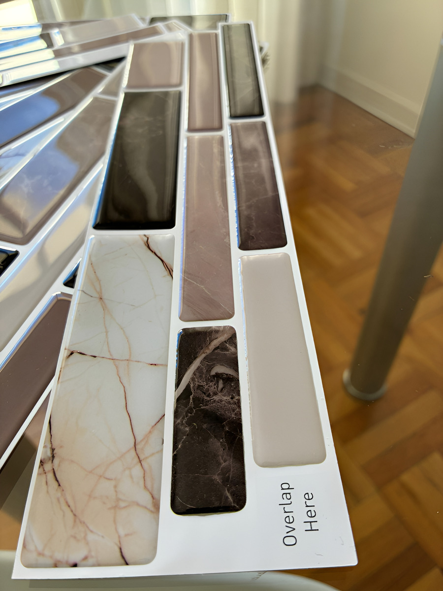 Guarda Autoadhesiva Mosaico 3d Para Pared Baño Cocina 1.8mts - Imagen 2