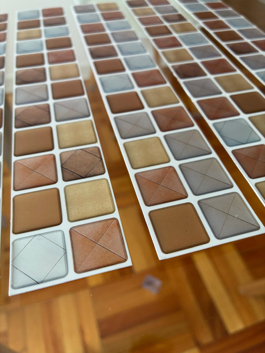 Guarda Para Baño Autoadhesiva 3d Mosaico Cocina Pared 6ud - Imagen 5