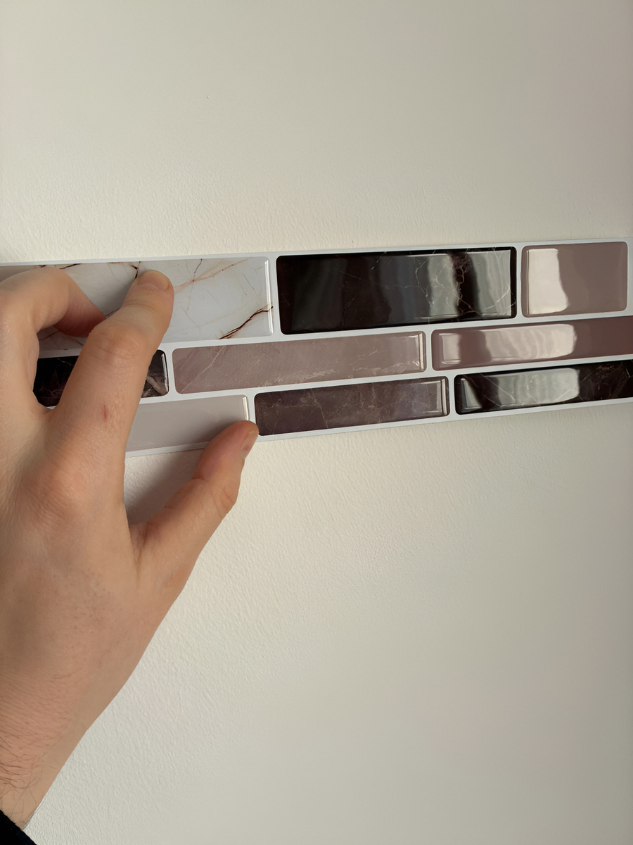 Guarda Autoadhesiva Mosaico 3d Para Pared Baño Cocina 1.8mts - Imagen 4