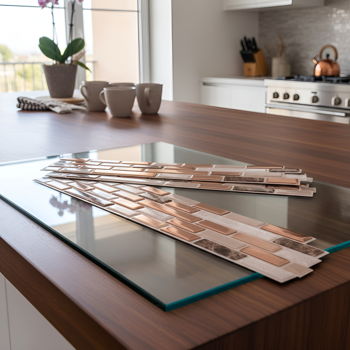 Guarda Autoadhesiva Mosaico 3d Para Pared Baño Cocina 1.5mts - Imagen 5