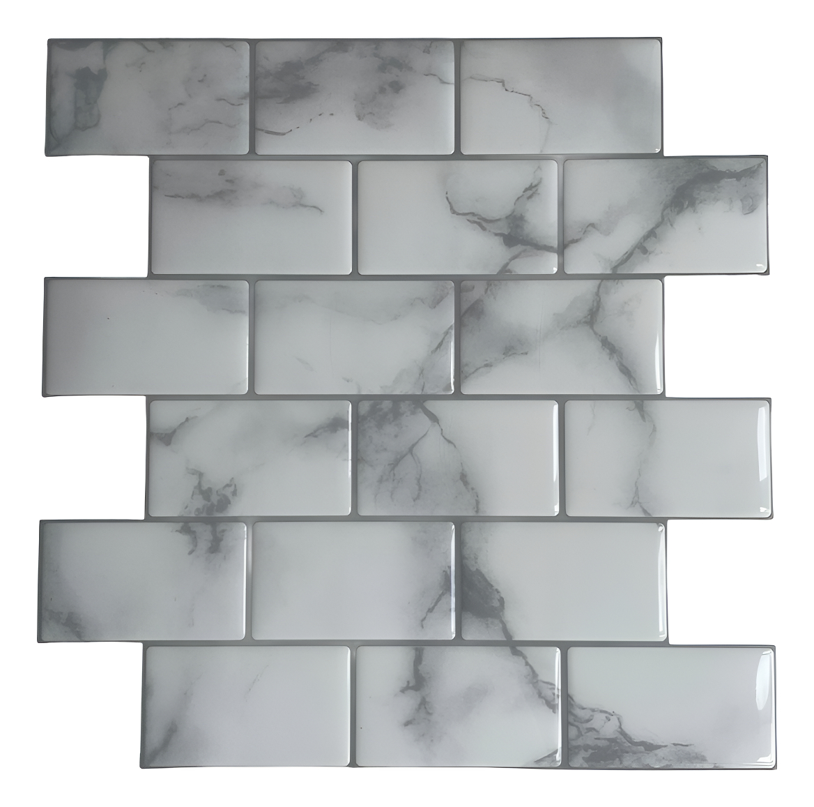 Azulejo Autoadhesivo 3d Para Baño Cocina Subway 30.5x30.5