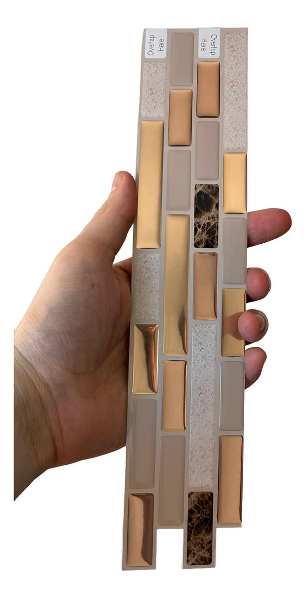 Guarda Autoadhesiva Mosaico 3d Para Pared Baño Cocina 1.5mts - Imagen 3