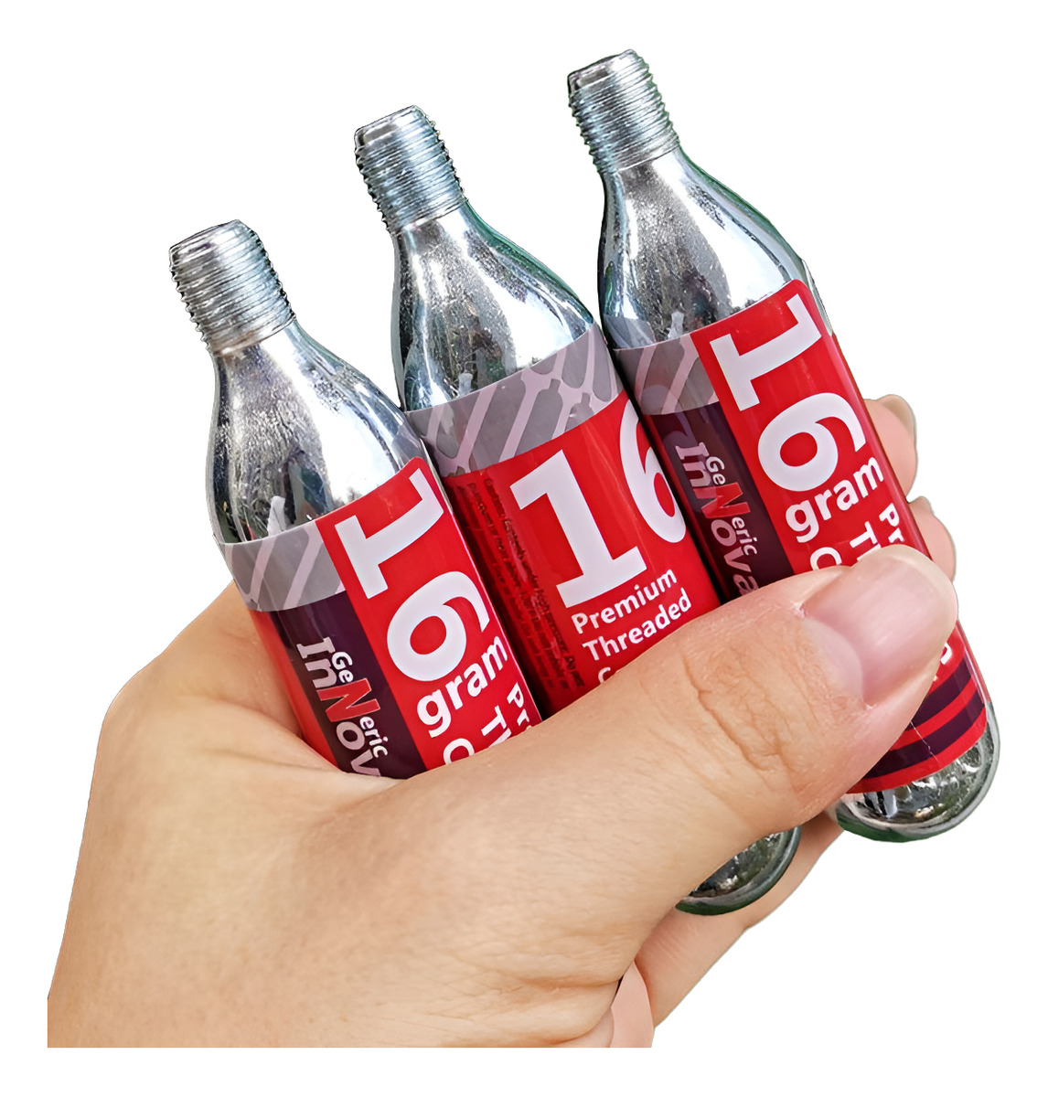 Cartucho Co2 16g Garrafa Con Rosca Para Bicicleta Ruta Mtb