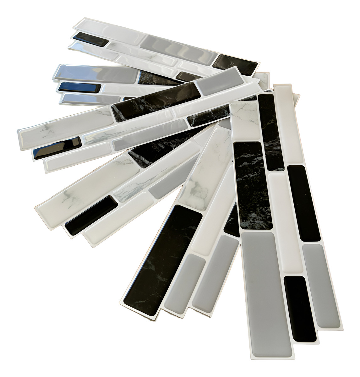 Guarda Autoadhesiva Mosaico 3d Para Pared Baño Cocina 1.8mts - Imagen 5